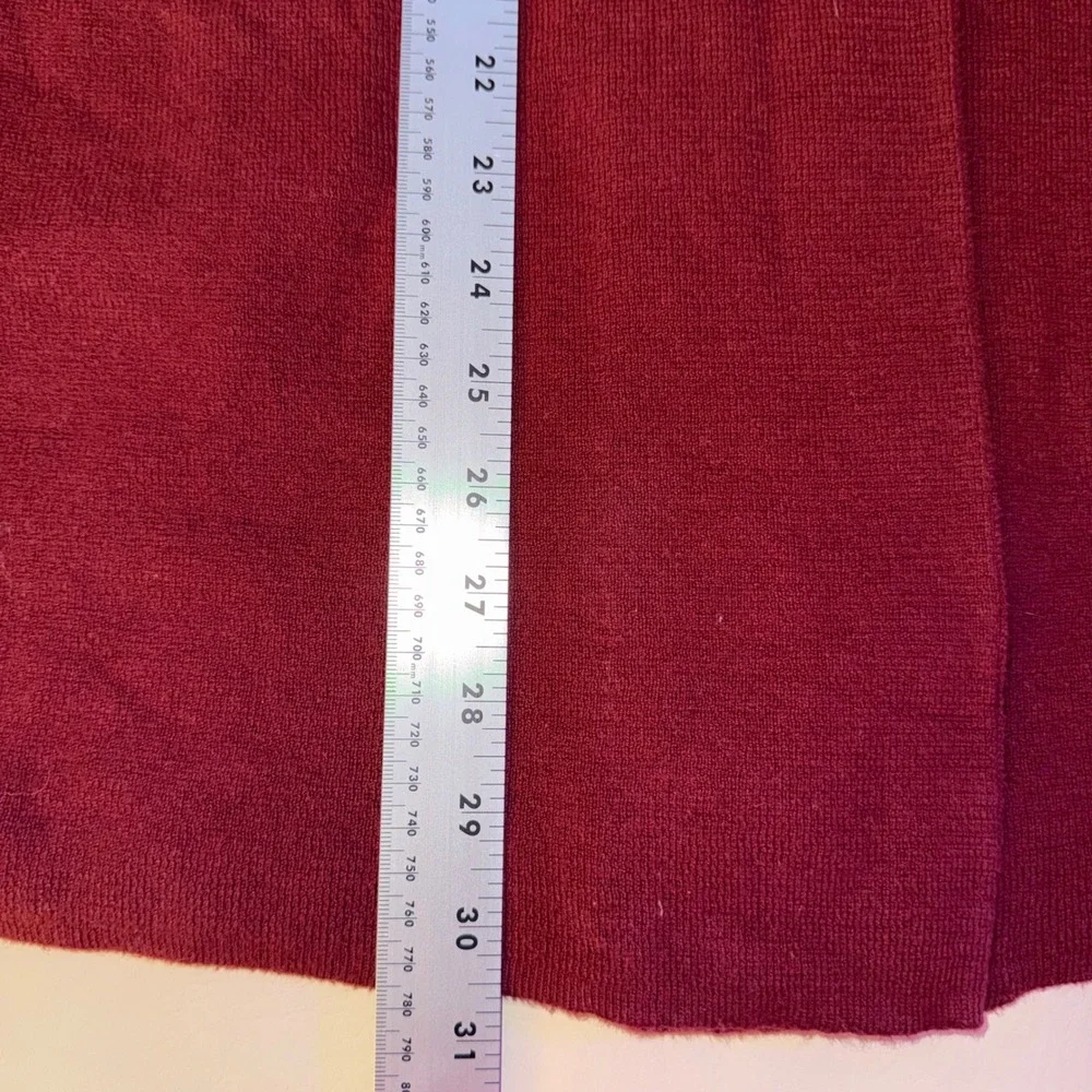 Mercantile Cardigan Cotton Burgundy Long Sleeve Button Front Pockets Size M‎